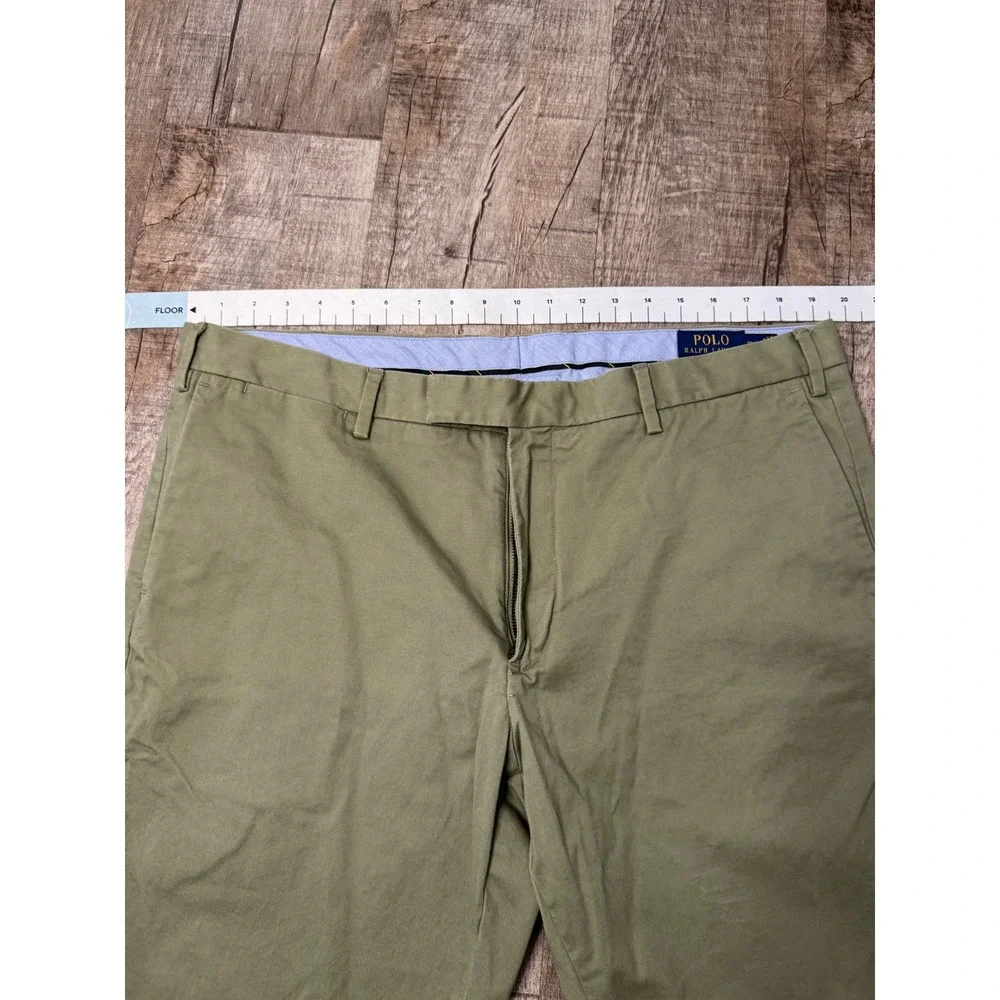 Polo Ralph Lauren Mens Stretch Slim Fit Chino Pants Olive Green 38/32 Trousers